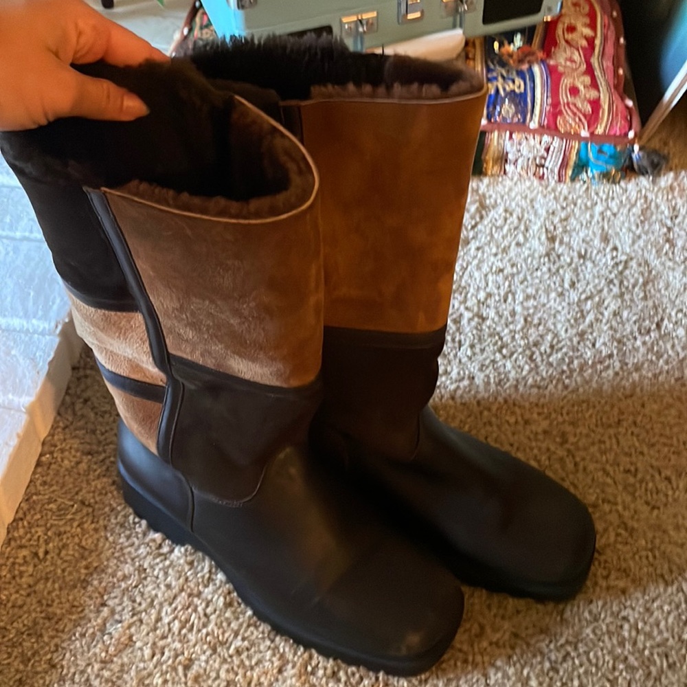 Patchwork fun lined boots